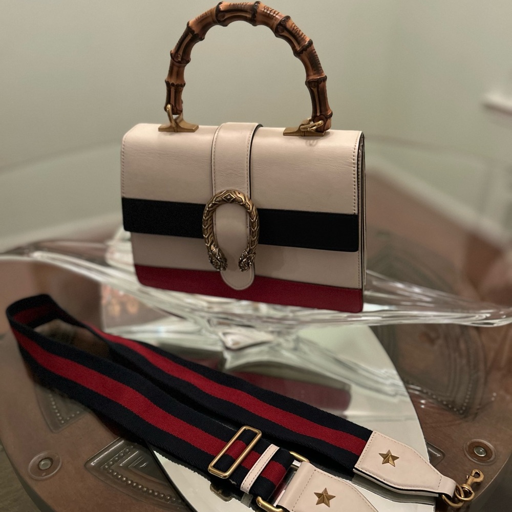 Gucci Medium Dionysus Bamboo Top Handle Bag With Straps - Picture 2 of 7